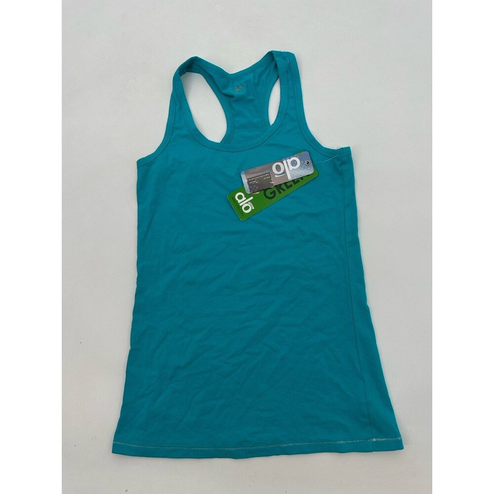 NWT !!Alo‎ Yoga Tank Muscle shirt beater turques blue bamboo  Small